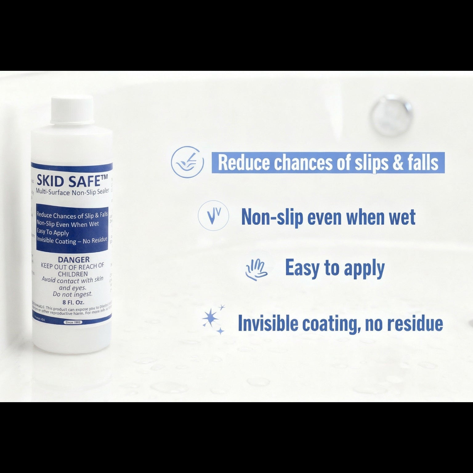 SKID SAFE™ Anti-slip Sealer Kit for Shower Tiles (covers 35 sq. ft.)