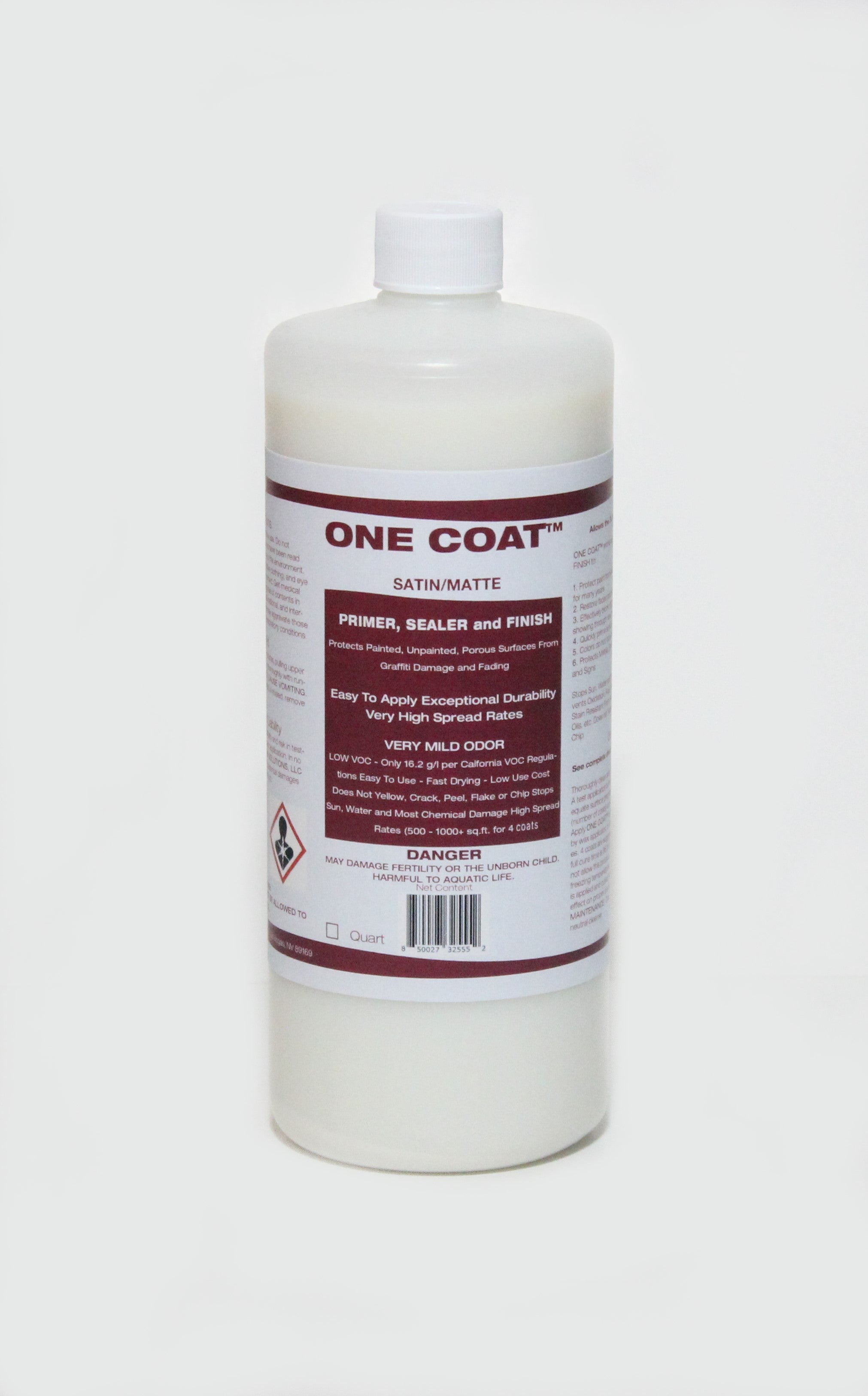 ONE COAT™ Water Based Primer/Sealer/Finish (multi-surface primer/sealer, or use before ND Graffiti Shield™) - NEW DIMENSIONS SOLUTIONS, LLC
